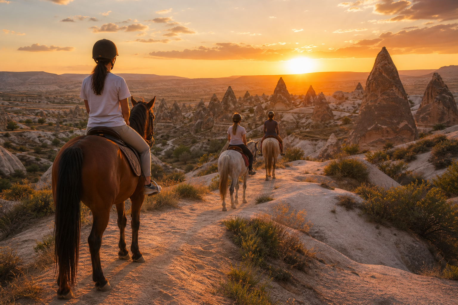 Cappadocia sunset horse riding